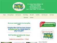 Tablet Screenshot of paradisefamilygolf.com